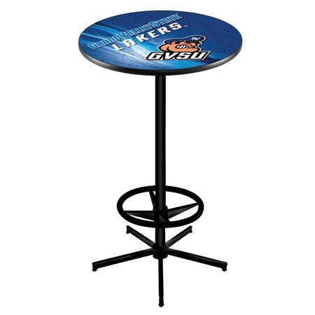 Holland Bar Stool Co 42" Black Grand Valley State Pub Table, 36" dia. Top L216B4236GVStUn-D2